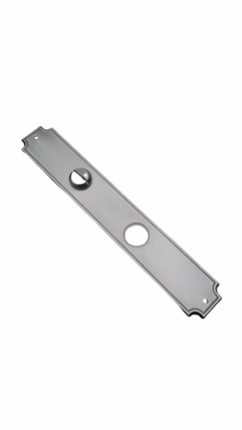 WC Langschild Türbeschlag Rosette Aluminium silberfarben