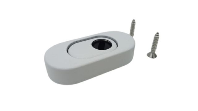 0301217 Profile Cylinder Rose White Door Hardware Cover