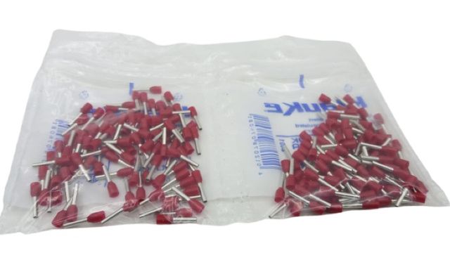 10x Klauke 4718 Insulated Wire Ferrules 1.00mm² 100 pack