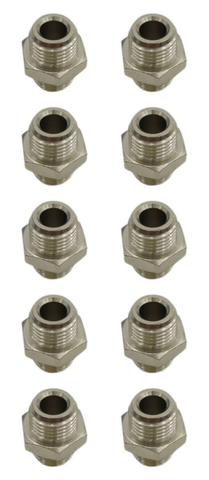 10x 12013007 F-D-1/4-MSv Double Nipple Threaded Fitting