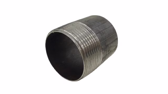 2x 050 016 000 123 Anschweißnippel Stahl R1 1/2 NW40 L50mm