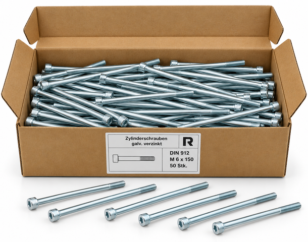 50x Reyher DIN 912/ISO 4762 8.8 M10 X 160 Cylinder Head Screw