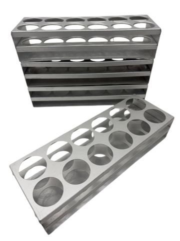 4x Denley Test Tube Rack Aluminum 12-hole Laboratory Holder