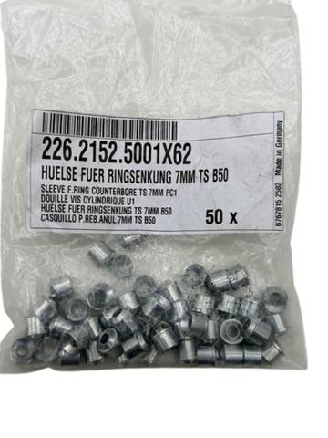 50x Siegenia 285138 226.2152.5001x62 جلبة 7mm للمزلاج
