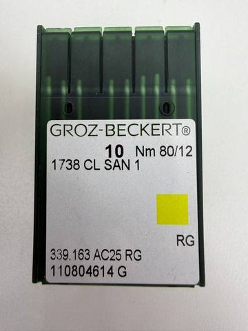 100-piece Set Groz-Beckert 1738 CL SAN1 RG Nm80/12 Sewing Needles