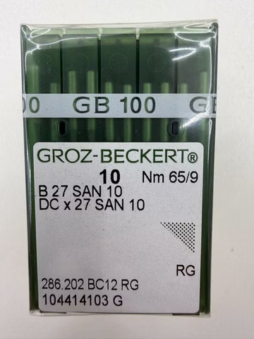 100er Set Groz-Beckert B27 SAN10 DCx27 RG Nm65/9 Nähnadeln
