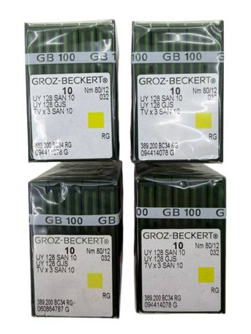100-piece set Groz-Beckert UY128SAN10 TVx3 RG Nm80/12 sewing needles