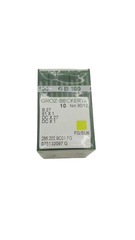 100x GROZ-BECKERT B27 DCx1 FG/SUK Nm80/12 Sewing Machine Needles