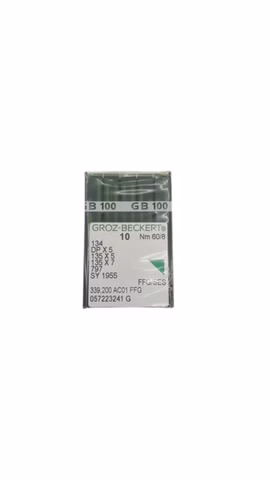 100x Groz-Beckert 134 DPx5 SY1955 Nm60/8 FFG/SES Nähnadeln