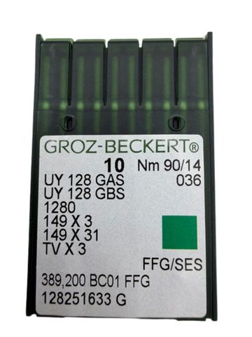 60x Иглы для швейных машин Groz-Beckert UY128GBS TVX3 Nm90/14