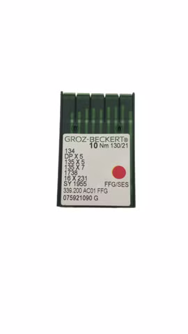 70x Groz-Beckert 134 DPX5 1738 Nähmaschinennadeln Nm130/21