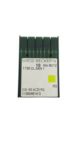 70x إبر Groz-Beckert 1738 CL SAN1 RG Nm80/12 لآلات الخياطة