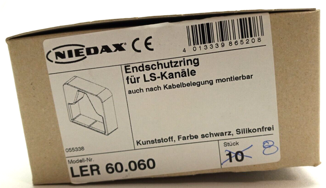 Niedax End Protection Ring Type: LER 60.060 (8 Pieces) NEW/OVP