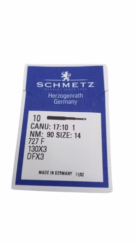 10X Schmetz 727F 130X3 DFX3 Nähmaschinennadeln Nm90