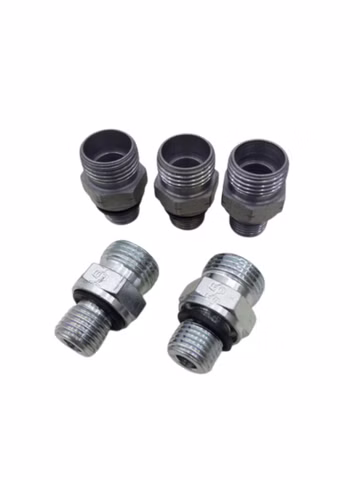5x Metall Verschraubung Adapter Hydraulik Pneumatik
