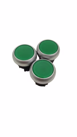 3x Drucktaster Grün Industrietaster Rund