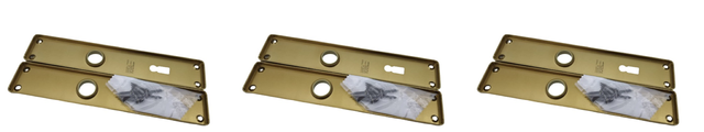 3X Hoppe 3104964-745223 Long Plate BB Door Fitting Brass