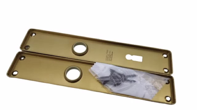 3X Hoppe 3104964-745223 Langschild BB Türbeschlag Messing