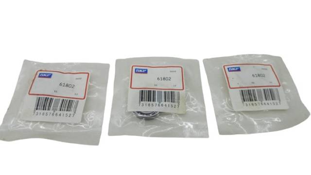 3x SKF 61802 Deep Groove Ball Bearing 15x24x5 mm