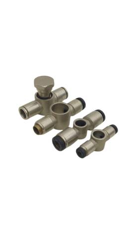 4x 4mm 8mm موصل هوائي على شكل حرف T معدني مجموعة 4 قطع