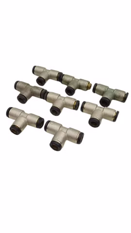 8x Pneumatik T-Steckverbinder Metall Steckfitting Push-In