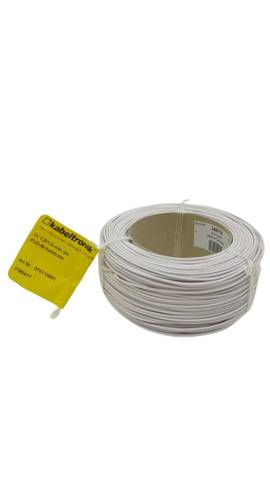 100m Kabeltronik 070110001 Yv 1.0/1.8 mm White Solid Wire