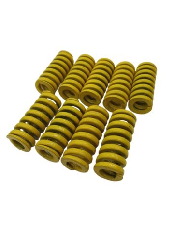 8x Compression Spring Set Yellow Steel Springs