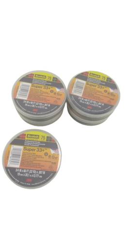 5x 3M Super 33+ 19mm x 20.1m PVC Scotch Electrical Insulation Tape