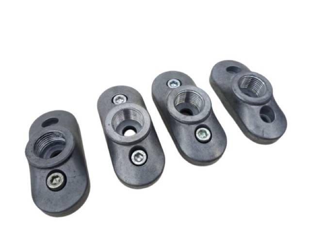 4x Thread Plate Mounting Plate Internal Thread Zinc Die-Cast