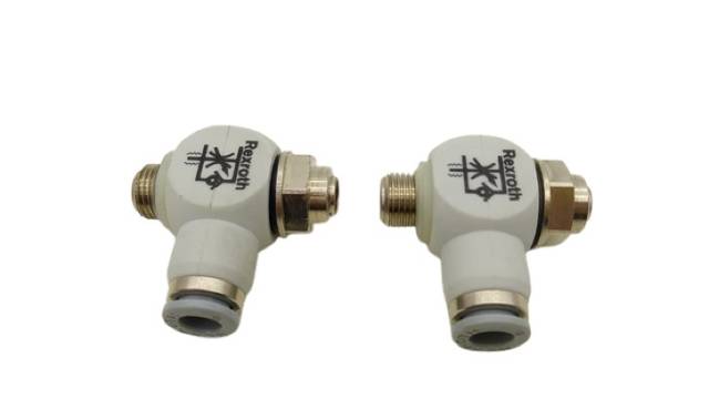 2x Rexroth Pneumatic Throttle Check Valve Angle
