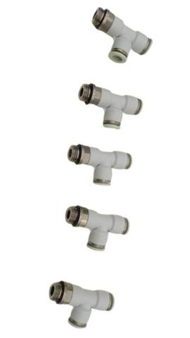 5x R412005215 موصل هوائي على شكل T G1/4 Ø10