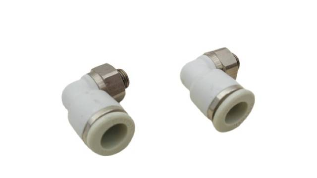 2x R412005094 G1/8 Ø10 Pneumatic Angle Push-In Fitting