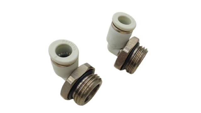 2x R412005093 G1/2 Ø8 Pneumatic Threaded Fitting