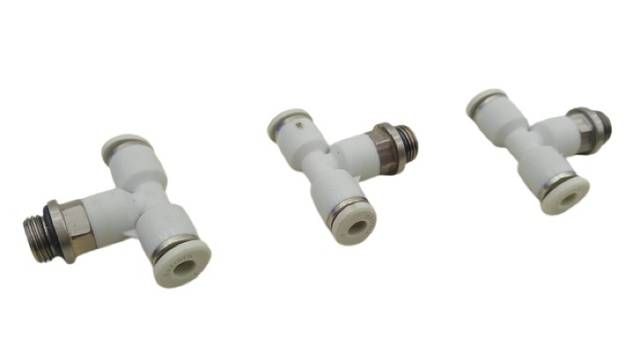 3x Rexroth 2122204180 T-Fitting G1/8 Ø4 Pneumatic