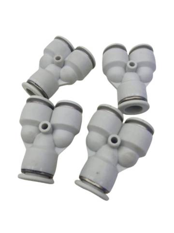 4x Rexroth 2121810000 Pneumatic Ø10mm Y Connector