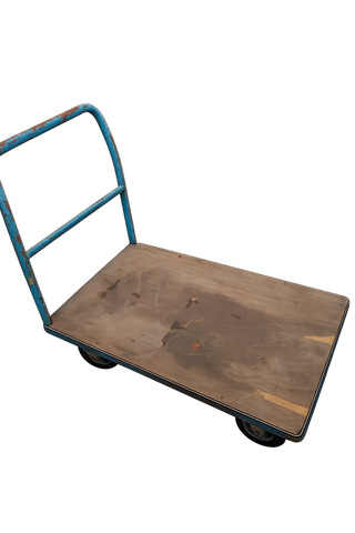 Platform Trolley Transport Trolley Wooden Loading Area 105x77x95 cm