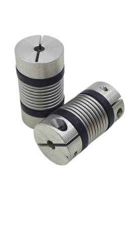 2x Metal Bellows Coupling Shaft Coupling Aluminum