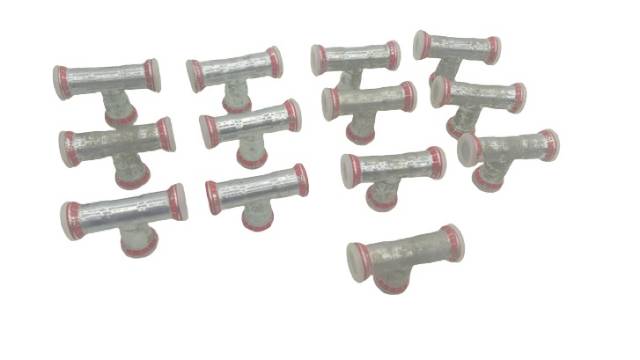 13x Geberit Mapress Ø15mm Press T-Piece Pipe Connector