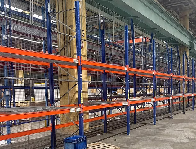 16,5 Meter SLP Palettenregal 4 m Hoch Schwerlastregal 3 Ebenen Lagerregal