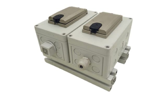 AP Moisture-Proof Socket Combination LAN Schuko IP44