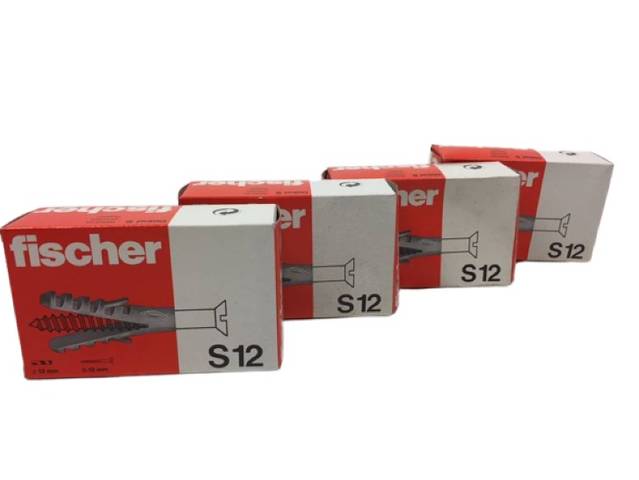 4x 25 Fischer S12 Nylon Anchors Anchors 50112 Fastening 8-10mm