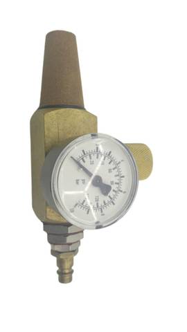 592 Brass Pressure Regulator 0–10bar with Pressure Gauge