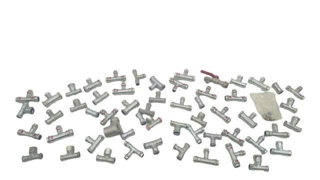 Assortment of Pneumatic T Connectors, Fittings