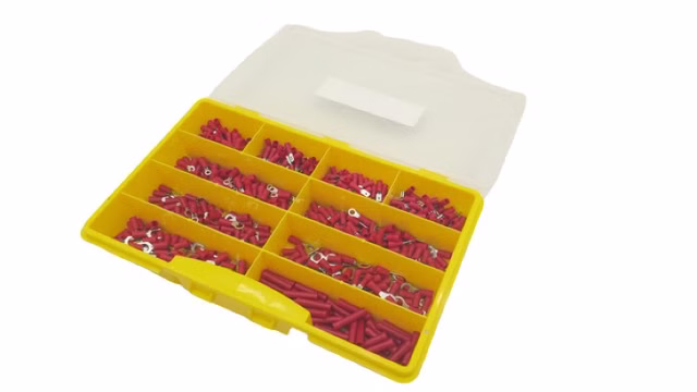 Quetschverbinder Sortiment 0,5–1,5 mm² isoliert Rot 650er