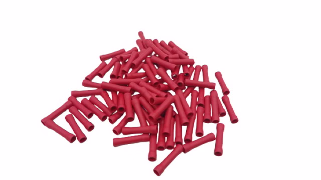 2x Aderendhülsen 6V1.25 Kabelendhülse Rot 100er pack
