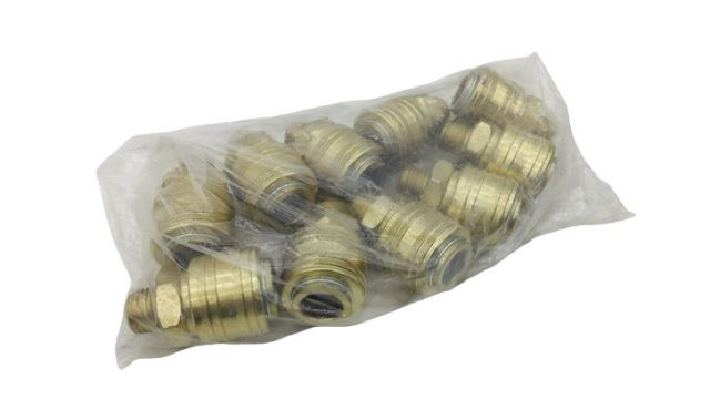 10x Air Quick Coupling with External Thread in Brass