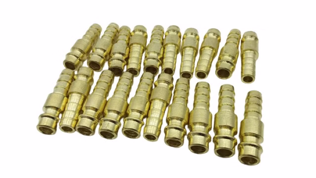 20x Druckluft Stecknippel Schlauchtülle 9mm Messing