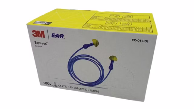 100x 3M EX-01-001 E-A-R Express Gehörschutzstöpsel