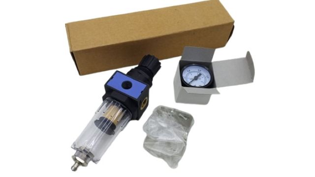 1/4 inch air pressure filter regulator water separator pressure gauge
