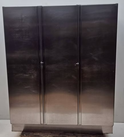 Gastro Edelstahlschrank 3-türig Materialschrank Werkstattschrank 1500 mm breit